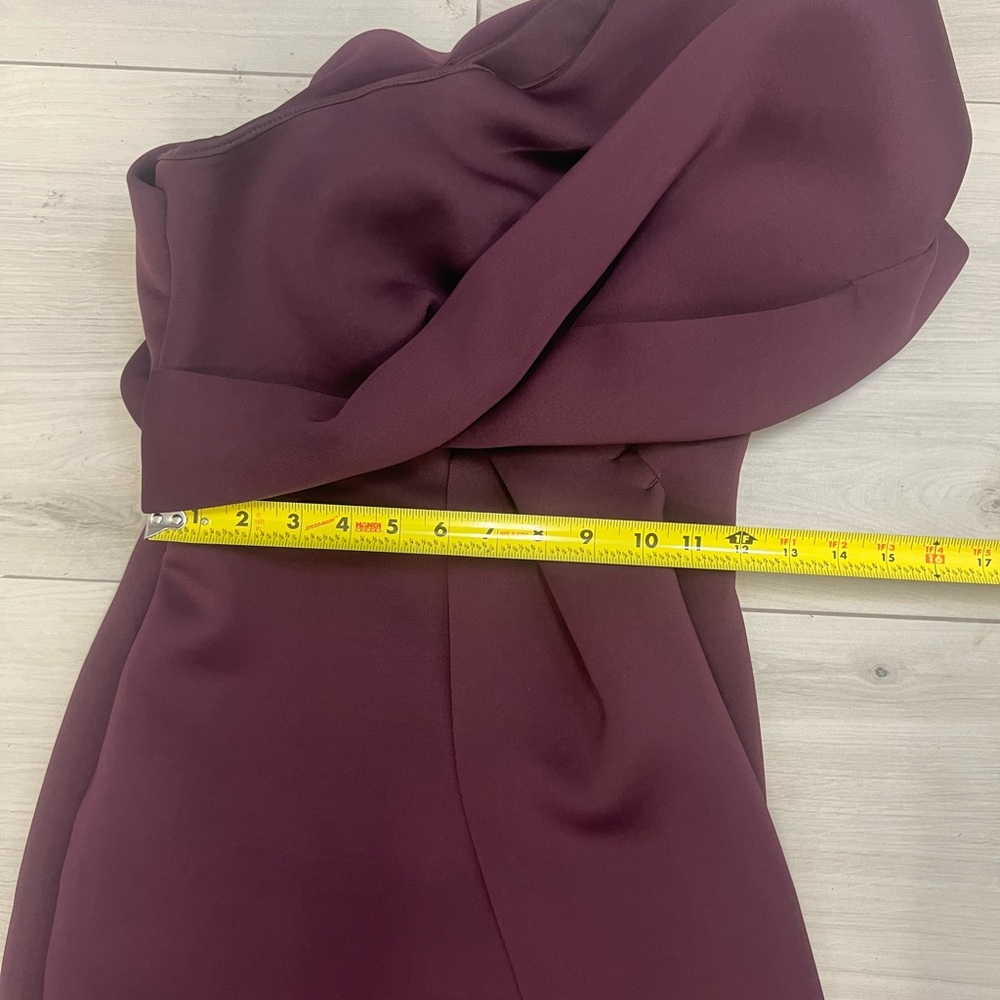 ASOS Design One-Shoulder Twist Midi Purple Dress Bodycon Formal Wedding Sz 6 NWT - Picture 7 of 7